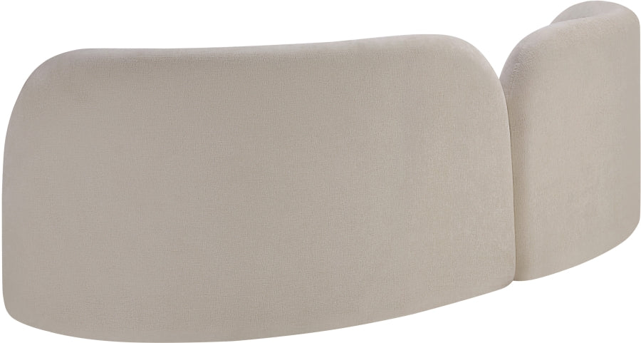 Daphne Chenille Fabric Sofa in Beige from Meridian - Luna Furniture