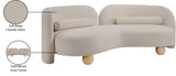 Daphne Chenille Fabric Sofa in Beige from Meridian - Luna Furniture