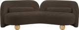 Daphne Chenille Fabric Sofa in Brown from Meridian - Luna Furniture