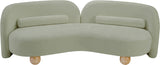 Daphne Chenille Fabric Sofa in Mint from Meridian - Luna Furniture