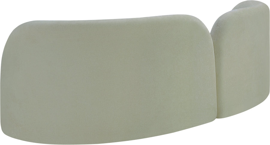 Daphne Chenille Fabric Sofa in Mint from Meridian - Luna Furniture