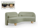 Daphne Chenille Fabric Sofa in Mint from Meridian - Luna Furniture