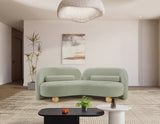 Daphne Chenille Fabric Sofa in Mint from Meridian - Luna Furniture