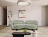 Daphne Chenille Fabric Sofa in Mint from Meridian - Luna Furniture