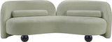 Daphne Chenille Fabric Sofa in Mint from Meridian - Luna Furniture