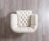 Daphne Ivory Velvet Chair - DAPHNE CHAIR-IVORY - Luna Furniture