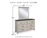 Darborn California King Panel Bed with Mirrored Dresser and 2 Nightstands in Gray/Brown from Ashley - Luna Furniture