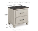 Darborn California King Panel Bed with Mirrored Dresser and 2 Nightstands in Gray/Brown from Ashley - Luna Furniture