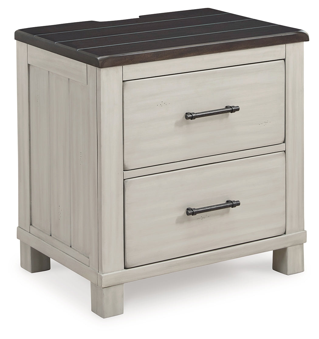 Darborn California King Panel Bed with Mirrored Dresser and 2 Nightstands in Gray/Brown from Ashley - Luna Furniture