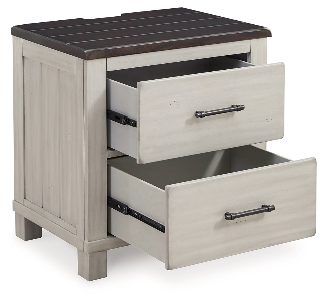 Darborn California King Panel Bed with Mirrored Dresser and 2 Nightstands in Gray/Brown from Ashley - Luna Furniture