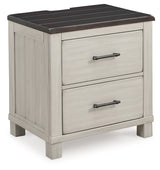 Darborn California King Panel Bed with Mirrored Dresser, Chest and Nightstand in Gray/Brown - PKG015985