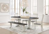 Darborn Dining Table and 4 Chairs and Bench in Gray/Brown - PKG015876