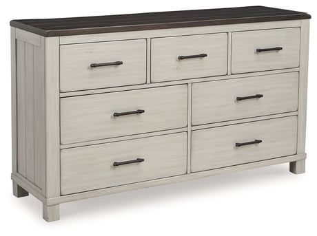 Darborn King Panel Bed with Dresser in Gray/Brown from Ashley - Luna Furniture