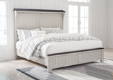 Darborn King Panel Bed with Dresser in Gray/Brown from Ashley - Luna Furniture