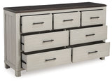 Darborn King Panel Bed with Dresser in Gray/Brown from Ashley - Luna Furniture