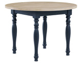 Darcy 42″ Round 5-Piece DIning Set, Midnight Blue and Natural Finish from Steve Silver - Luna Furniture