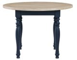 Darcy 42″ Round 5-Piece DIning Set, Midnight Blue and Natural Finish from Steve Silver - Luna Furniture