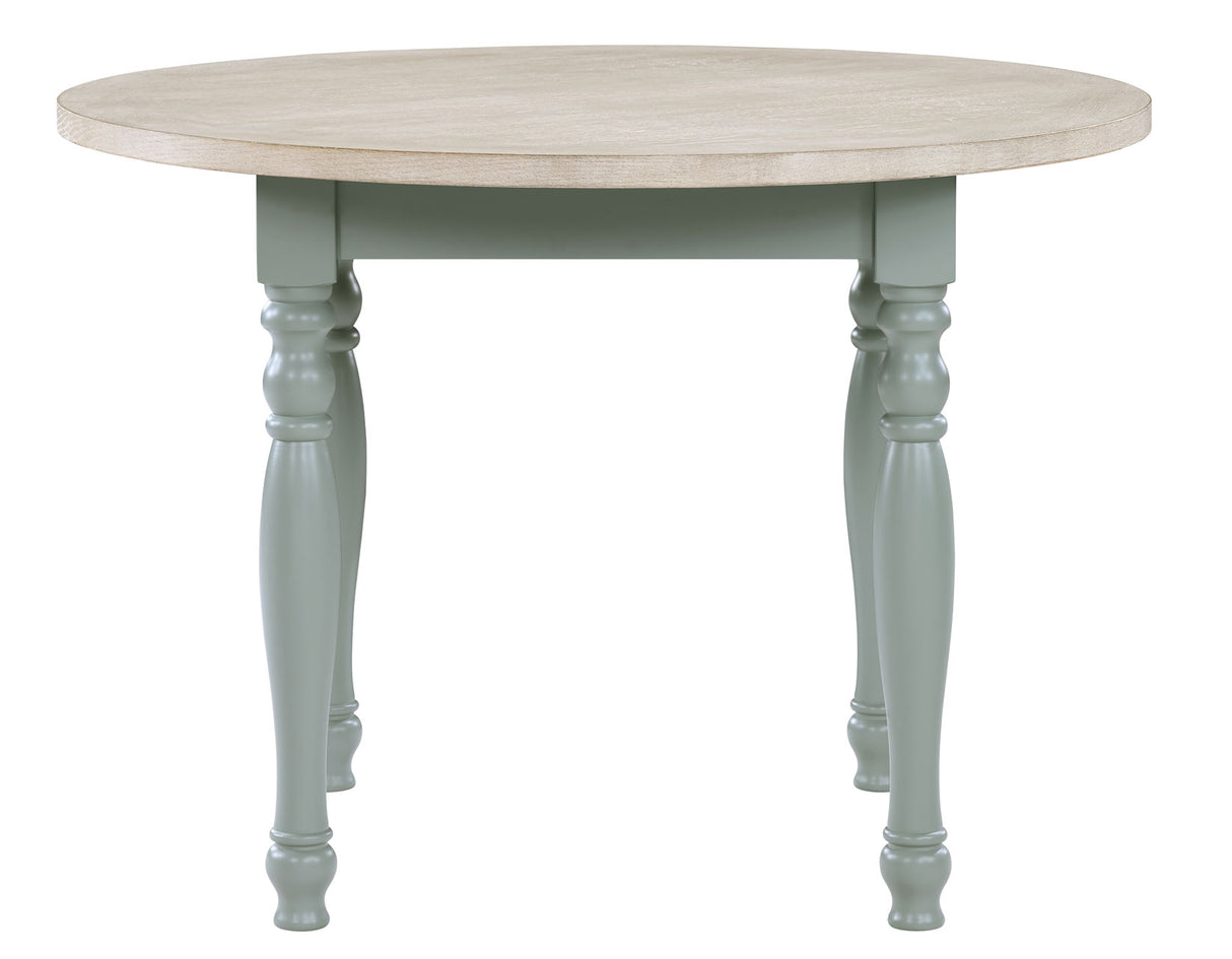 Darcy 42″ Round 5-Piece DIning Set, Mint Green and Natural Finish from Steve Silver - Luna Furniture