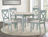 Darcy 42″ Round Dining Table, Mint Green and Natural Finish from Steve Silver - Luna Furniture