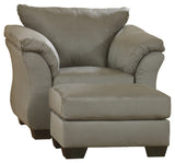 Darcy Chair and Ottoman in Cobblestone - PKG001665