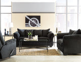 Darcy Sofa, Loveseat and Recliner in Black - PKG001684