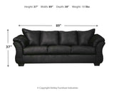 Darcy Sofa, Loveseat and Recliner in Black - PKG001684