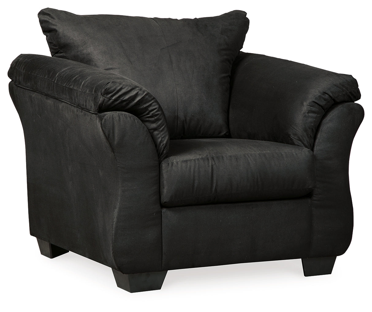 Darcy Sofa, Loveseat, Chair and Ottoman in Black - PKG001683