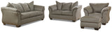 Darcy Sofa, Loveseat, Chair and Ottoman in Cobblestone - PKG001666