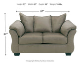 Darcy Sofa, Loveseat, Chair and Ottoman in Cobblestone - PKG001666