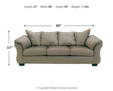 Darcy Sofa, Loveseat, Chair and Ottoman in Cobblestone - PKG001666