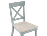 Darcy Solid Wood Side Chair, Mint Green and Natural Finish from Steve Silver - Luna Furniture