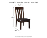 Dark Brown Haddigan Dining Table and 4 Chairs with Storage - PKG002079
