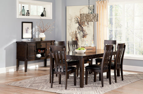 Dark Brown Haddigan Dining Table and 6 Chairs with Storage - PKG002080