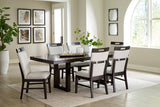 Neymorton Dark Grayish Brown Dining Table and 6 Chairs from Ashley - Luna Furniture