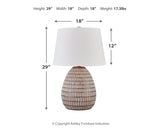 Darrich 2-Piece Table Lamp Set in Beige/White from Ashley - Luna Furniture