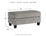 Davinca Chair and Ottoman in Charcoal - PKG015036