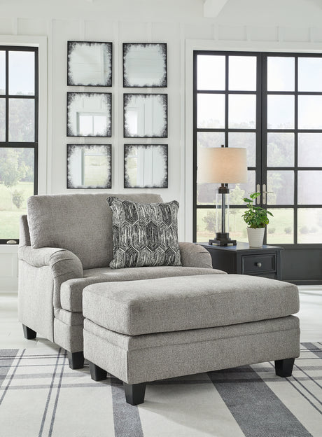 Davinca Chair and Ottoman in Charcoal - PKG015036