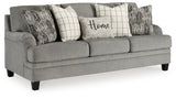 Davinca Sofa, Loveseat, Chair and Ottoman in Charcoal - PKG015038