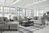 Davinca Sofa, Loveseat, Chair and Ottoman in Charcoal - PKG015038