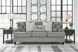 Davinca Sofa, Loveseat, Chair and Ottoman in Charcoal - PKG015038