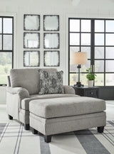 Davinca Sofa, Loveseat, Chair and Ottoman in Charcoal - PKG015038