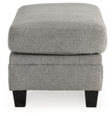 Davinca Sofa, Loveseat, Chair and Ottoman in Charcoal - PKG015038