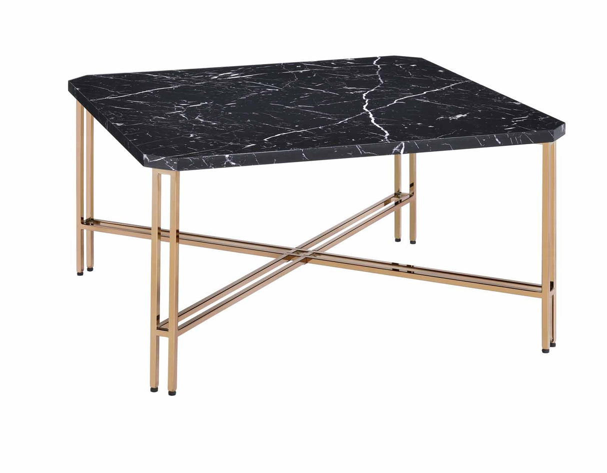 Daxton Faux-Marble Top Cocktail Table from Steve Silver - Luna Furniture