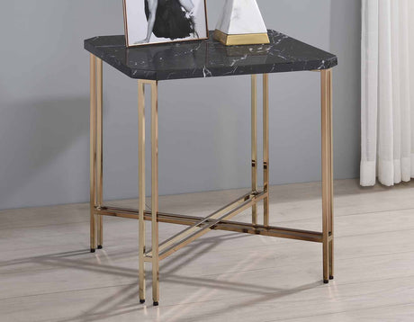 Daxton Faux-Marble Top End Table from Steve Silver - Luna Furniture