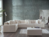 Daya Sectional Chair (Manori Ekru) 1 Piece - 15-DAY-201158-01-0