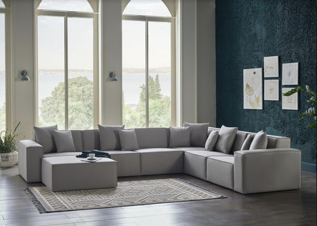 Daya Sectional Chair (Manori Grey) 1 Piece - 15-DAY-201166-01-0