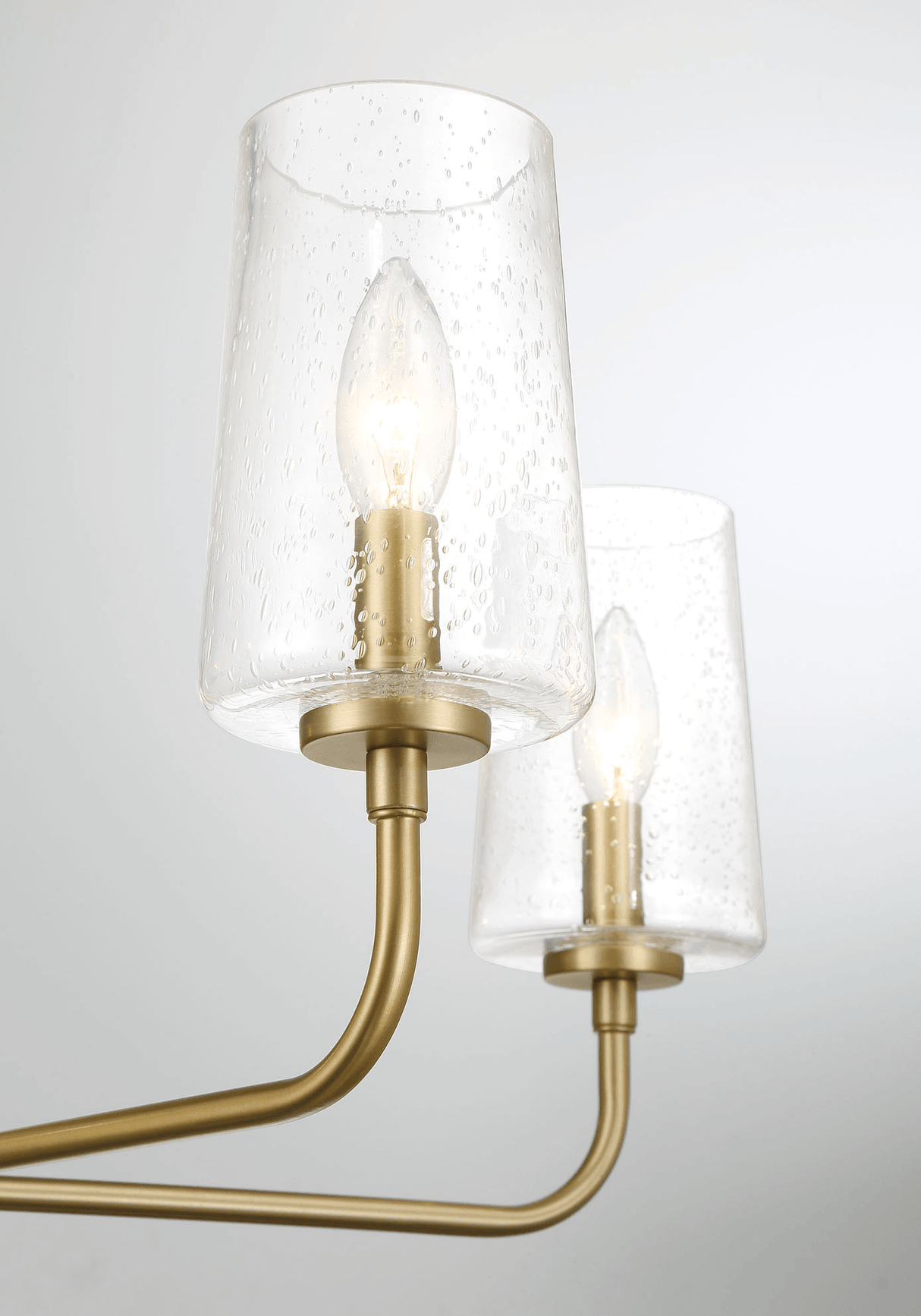 Dazzle Five Lights Chandelier With Clear Seeded Glass -Satin Brass - PNL03900301