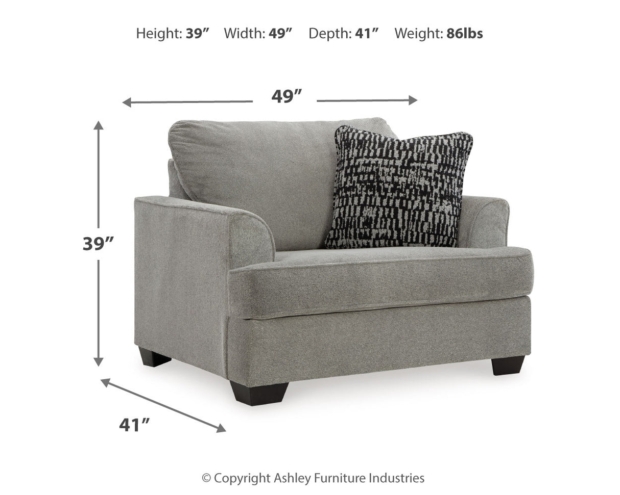 Deakin Chair and Ottoman in Ash from Ashley - Luna Furniture