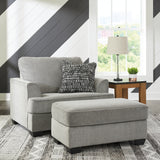 Deakin Chair and Ottoman in Ash from Ashley - Luna Furniture