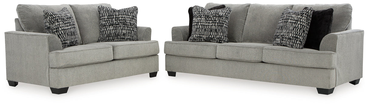 Deakin Sofa and Loveseat in Ash - PKG015028